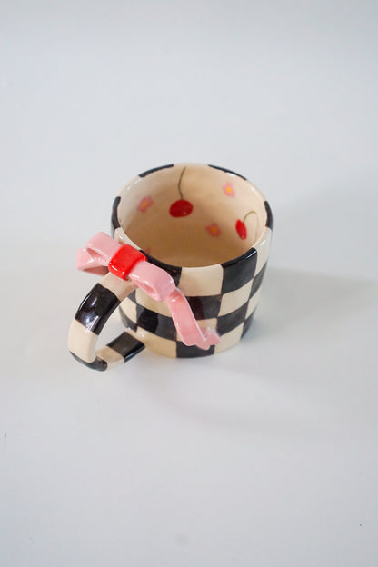 Checkered Pink Bow